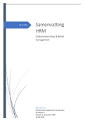 (Deel)samenvatting kennistoets HRM + oefenvragen
