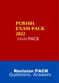 PUB1601 EXAM PACK 2023