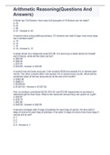 Arithmetic Reasoning&lpar;Questions And Answers&rpar;