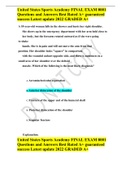 United States Sports Academy FINAL EXAM 0001 Questions and Answers Best Rated A+ guaranteed success Latest update 2022 GRADED A+