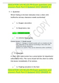 EDUCATION 345 NCLEX-PN Exam questions and answers Pack Part 8 Updated 2022 GRADED A&plus;