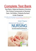 Test Bank&colon; Maternal-Newborn Nursing&colon; The Critical Components of Nursing Care&comma; 3rd Edition&comma; Roberta Durham&comma; Linda Chapman