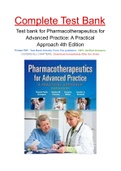 Test bank for Pharmacotherapeutics for Advanced Practice: A Practical Approach 4th Edition