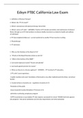Edsyn PTBC California Law Exam &lpar;Verified correctly&rpar;