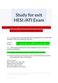 ALL HESI EXIT Questions and Answers Test Bank; A+ Rated Guide (2022).