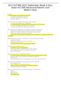 HLT 306 V ADVANCED PATIENT CARE WEEK 5 QUIZ &sol; HLT306 ADVANCED PATIENT CARE WEEK 5 QUIZ