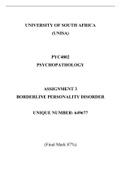 PYC4802 - Assignment 3 - Borderline Personality Disorder