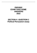 ENG2602 EXAM ESSAY ANSWERS 2022