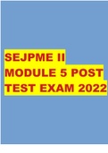 SEJPME II MODULE 5 POST TEST EXAM 2022