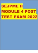 SEJPME II MODULE 4 POST TEST EXAM 2022