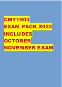 CMY1503 EXAM PACK 2022 INCLUDES OCTOBER NOVEMBER EXAM