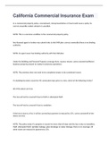 California Commercial Insurance Exam 2022&sol;2023