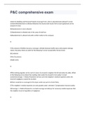 P&C comprehensive exam 2022&sol;2023