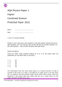 AQA Physics Paper 1 