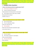 BIO 104 Chapter 12 The Eukaryotes&colon; Fungi&comma; Algae&comma; Protozoa&comma; and Helminths Exam Questions and Answers Rated A&plus; New Update 2022&sol;2023