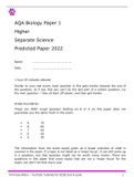 AQA Biology Paper 1 