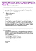 &colon; Perry Maternal Child Nursing Care 5th edition Test Bank complete with questions answers and explanations&period; &lpar;1366 pages&rpar;