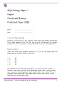AQA Biology Paper 2 