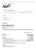 A-level &Tab;  PSYCHOLOGY 