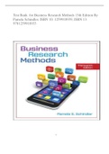 Test Bank for Business Research Methods 13th Edition