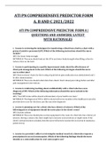 ATI PN COMPREHENSIVE PREDICTOR FORM A&comma; B AND C 2021&sol;2022 QUESTIONS AND ANSWERS&vert; LATEST WITH RATIONALES