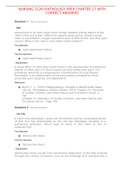 NURSING 3126>PATHOLOGY PREP CHAPTER 27 WITH CORRECT ANSWERS 