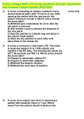Fortis College NUR 210 Comp predictor B Exam Questions and Answers latest Update 2022&sol;2023