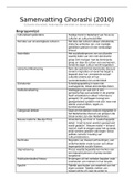 Samenvatting hoofdstuk 1 t&sol;m 4 van Ghorashi &lpar;2010&rpar;