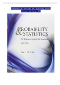 Probability and Statistics for Engineering and the Sciences, 8e Devore TB TestBank