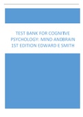Test Bank for Cognitive Psychology, Mind and Brain 1st Edition Edward E. Smith