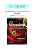 Porth's Pathophysiology Concepts of Altered Health 10th Edition Norris Test Bank
