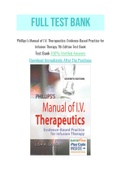 Phillips&rsquo;s Manual of I&period;V&period; Therapeutics&colon; Evidence-Based Practice for Infusion Therapy 7th Edition Test Bank