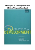 Principles of Development 6th Edition Wolpert Test Bank