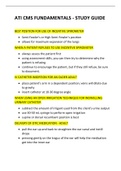 Exam &lpar;elaborations&rpar; ATI CMS FUNDAMENTALS - STUDY SET 