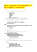 Exam 1 med surg study guide NURS 242 GALEN COLLEGE OF NURSING
