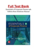 Essentials of Corporate Finance 9th Edition Ross Solutions Manual