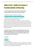 NUR 2115 &sol; NUR 211 Exam 2 Fundamentals of Nursing