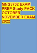 MNG3702 EXAM PREP Study PACK OCTOBER NOVEMBER EXAM 2022