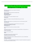 JKO Annual OSD Records and Information Management Training - Pre Test Questions And Answers&period;