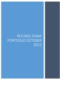 RCE2601 EXAM PORTFOLIO OCTOBER 2022