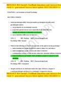 BIOLOGY B11 Social3_TestBank Questions and Answers best rated A+ guaranteed Success latest update 2022 GRADED A+