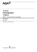 A-level PSYCHOLOGY 7182/3 Paper 3	Issues and options in psychology Mark scheme June 2021