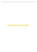 european history - social sciences bachelor 1 