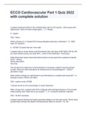 ECCO Cardiovascular Part 1 Quiz 2022 with complete solution