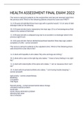 health assessment final exam 2022