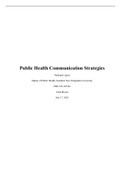 Public Health Communication Strategies.