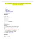HS 3210 Human Disease EXAMS Questions and Answers- University of the People