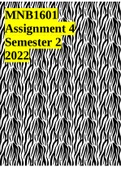 MNB1601 Assignment 4 Semester 2 2022