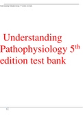 Understanding Pathophysiology 5th edition test bank