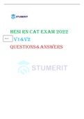 HESI RN CAT EXAM 2022 V1&V2 QUESTIONS&ANSWERS